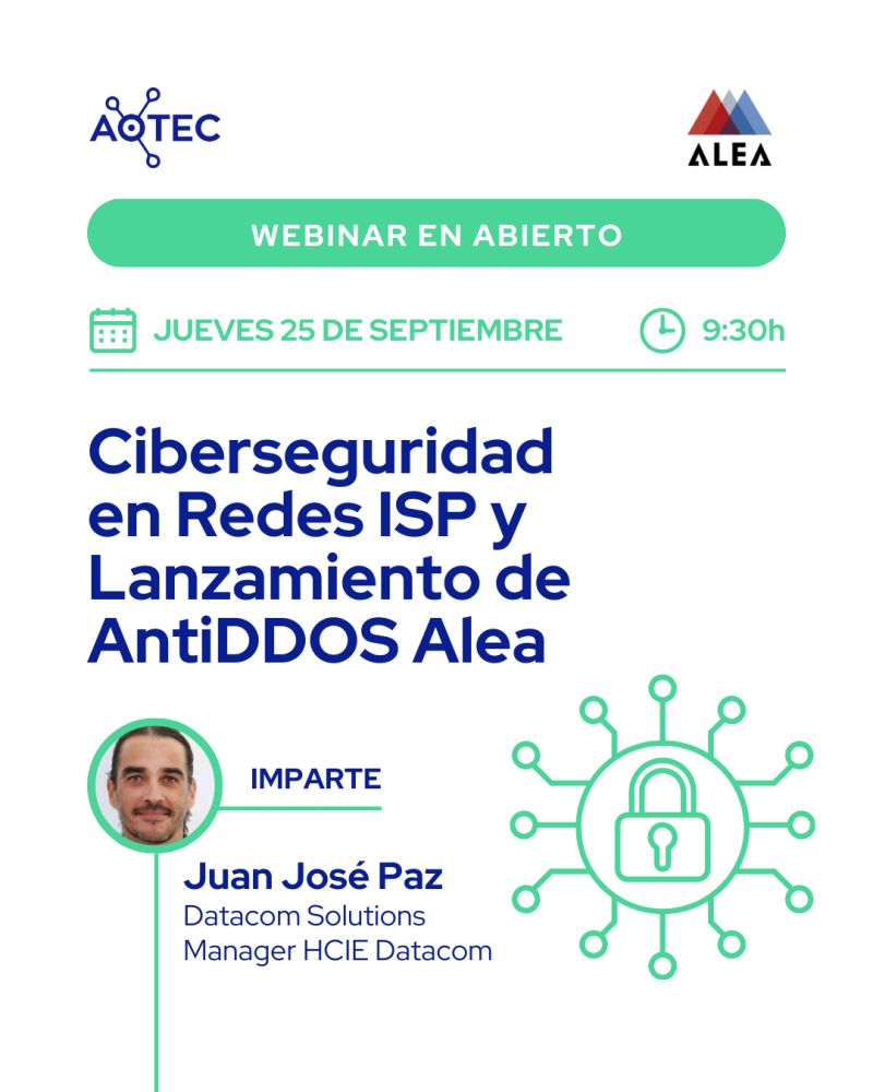 Webinar: Ciberseguridad en redes ISP y Alea AntiDDoS